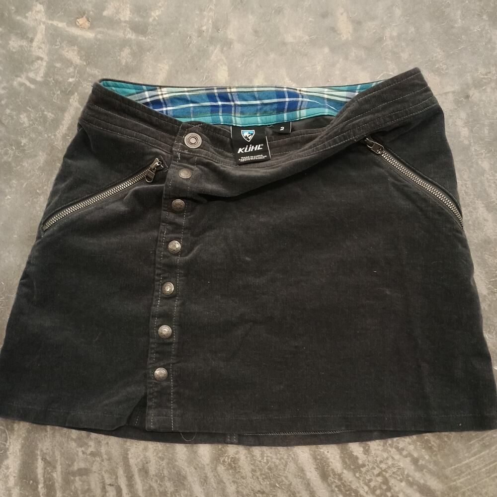 Kuhl Corduroy Mini Skirt Gorpcore Hiking Outdoor Size 2 28 Grunge Earth Tone Y2K